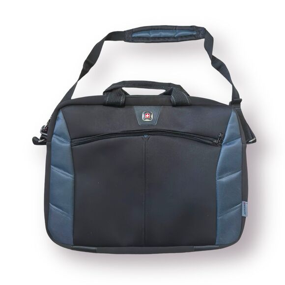Wenger‎ Swiss Gear Sherpa 17 inch Laptop Slimcase - Black/Blue - Picture 1 of 9
